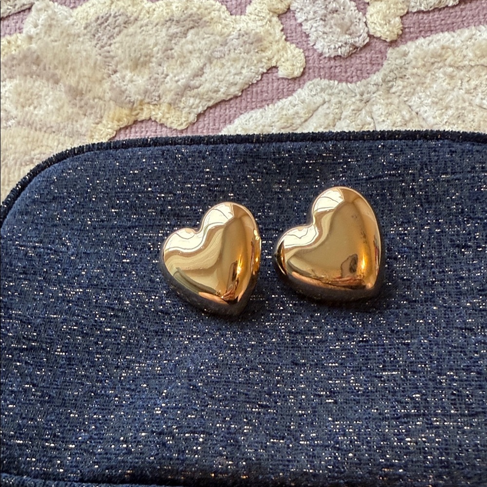 Gold Heart Earrings